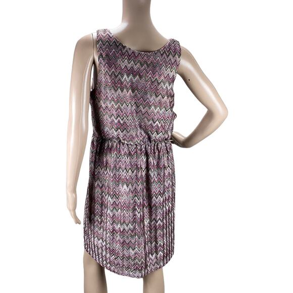 Lily Rose Women Multicolored Chevron Knit Sleeveless Scoop Neck Dress Size XL - Picture 5 of 5